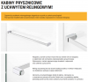 NEW TRENDY Kabina prysznicowa ścianka WALK-IN z uchwytem relingowym AVEXA 100x200 szkło 6mm EXK-2518